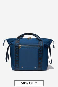 Stella McCartney 키즈 베이비 로고 파란색으로 가방을 변경