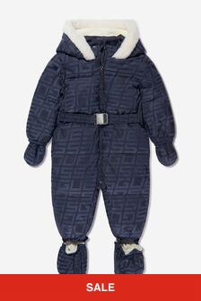 Guess Baby Boys Padded Snowsuit With Hood in Black