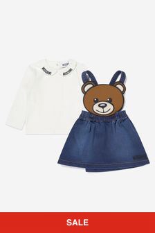 Moschino Kids Baby Girls T-Shirt And Teddy Bear Skirt Set