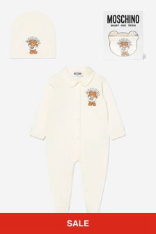 Moschino Kids Baby Teddy Bear Babygrow Gift Set