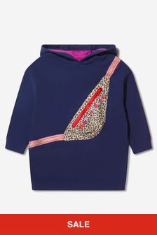 Marc Jacobs Girls Belt Bag Print Hooded Sweater Dress