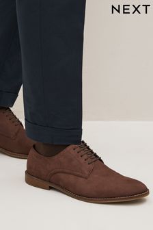 Brown Leather Derby Shoes