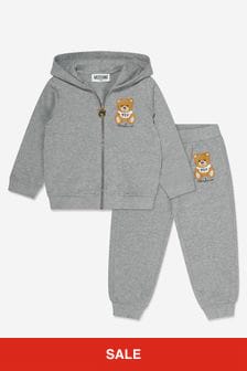 Moschino Kids Baby Hooded Bear Print Tracksuit