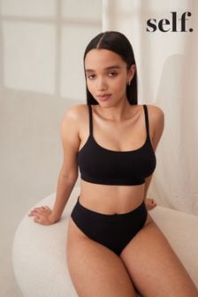 Black self. Smoothing Comfort Non Wired Bralette