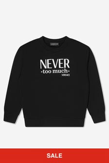Versace Boys Logo Sweatshirt in Black