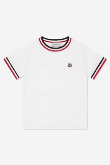 Moncler Enfant Boys Striped Detail Logo T-Shirt