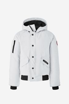 Canada Goose Kids Rundle Down Bomber Jacket in White