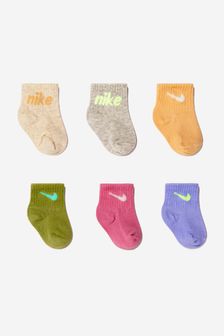 Nike Natural 6 Pack of Baby Boys Socks