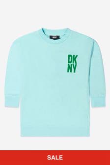 DKNY 소녀 로고 인쇄 스웨터 드레스