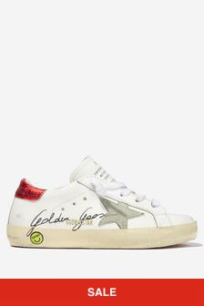 Golden Goose Kids Leather And Suede Superstar Vintage Trainers