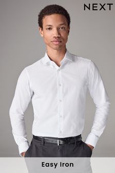 White Easy Care Single Cuff Shirt