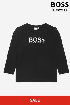Boss Kidswear Boys Long Sleeve Logo Print T-Shirt
