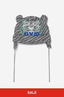 Kenzo Kids Baby Knitted Beanie Hat With Ears