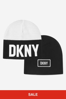 DKNY Girls Knitted Reversible Hat