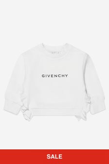 Givenchy 키즈 걸스 로고 프린트 스웨트 셔츠
