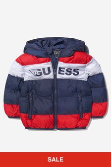 Guess Baby Boys Padded Jacket With Hood in Red