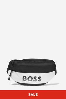 حقيبة حزام سوداء بشعار للأولاد من BOSS
