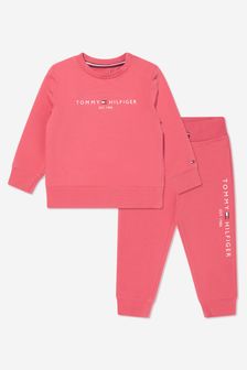 Tommy Hilfiger Kids Fun Varsity Sweatshirt in Pink