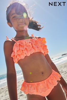 Fluro Orange Tiered Bikini (3-16yrs)