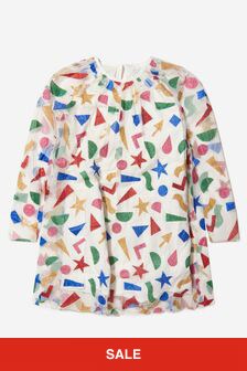 Stella McCartney Kids Girls All Over Shape Pattern Dress in Multicoloured