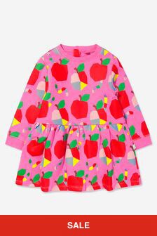 فستان وردي تفاح بالكامل للبنات البيبي من Stella McCartney Kids