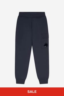 CP Company Boys Goggle Lens Joggers in Navy
