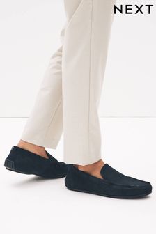 Navy Suede Driver Shoes