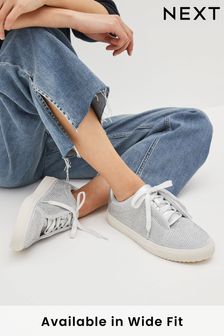 Silver Forever Comfort® Bling Chunky Lace-Up Trainers