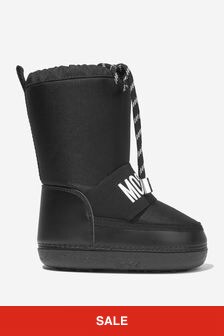 Moschino Kids Maxi Logo Snow Boots in Black