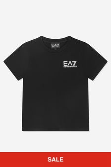 EA7 Emporio Armani Boys Train Core ID T-Shirt in Black