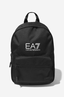 حقيبة ظهر سوداء بشعار للأطفال من EA7 Emporio Armani