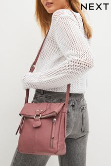 Light Pink Utility Style Messenger Bag