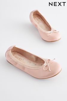 Pink Stretch Bow Ballerina Shoes