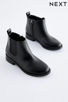 Black Low Chelsea Boots