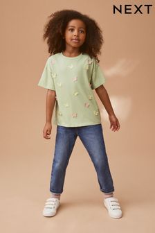 Green Crochet Butterfly T-Shirt (3-16yrs)