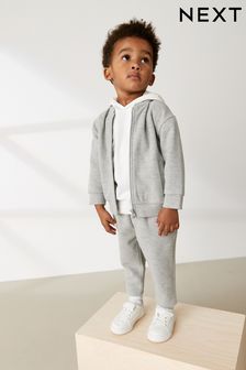 Pale Grey 3 Piece Jersey Bomber and Joggers Set (3mths-7yrs)