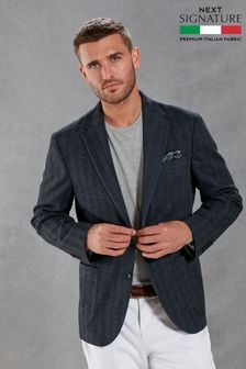 Blue/Navy Signature Italian Wool Blend Jersey Blazer