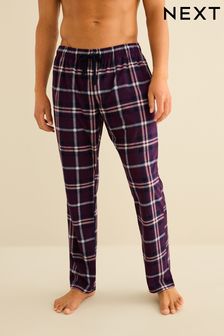 Plum Purple Check Motionflex Cosy Pyjama Bottoms