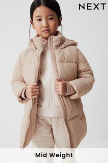 Pale Pink Shower Resistant Padded Coat (3-16yrs)
