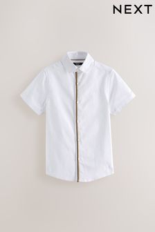 White Tipped Collar Shirt (3-16yrs)