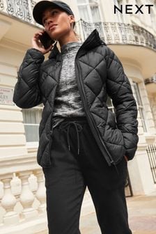 Black Quilted Lightweight Jacket