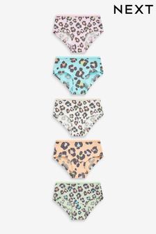 Bright Animal Print Hipster Briefs 5 Pack (2-16yrs)