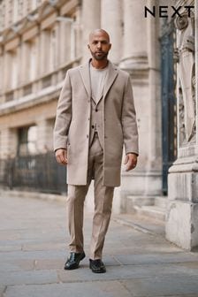Stone Brown Epsom Overcoat