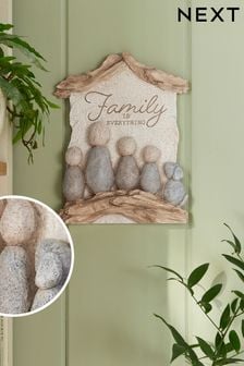 Grey Grey Pebble Family Wall Art