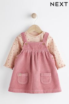 Pink Baby Corduroy Pinafore and Bodysuit Set (0mths-2yrs)