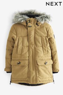 Neutral Padded Parka Coat (3-16yrs)