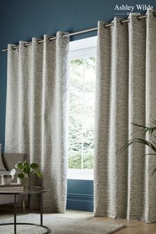 Grey Ashley Wilde Grey Tonwell Eyelet Curtains