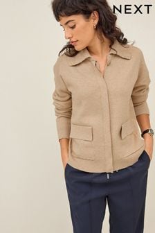 Camel Button Up Cardigan