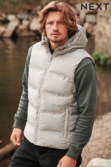 Neutral Shower Resistant Padded Hooded Gilet