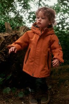 Orange Waterproof Teddy Borg Fleece Lined Coat (3mths-7yrs)